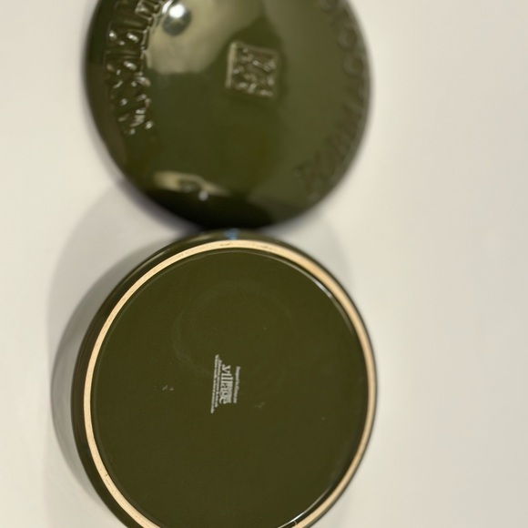 Gourmet du Village Bistro Collection Brie Cheese Fromage Baker dark green Round - Picture 5 of 8